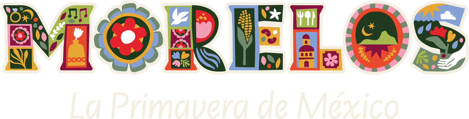 Logo Marca Turística Fondo Verde Obscuro PNG